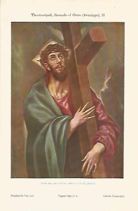 LAMINA ESPASA 8347: Cristo abrazado a la cruz de El Greco