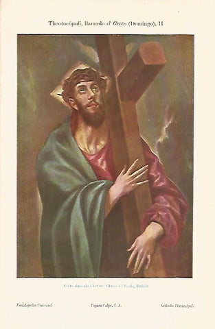 LAMINA ESPASA 8347: Cristo abrazado a la cruz de El Greco