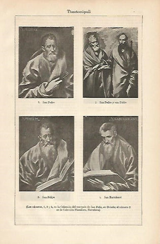 LAMINA ESPASA 8349: El  Greco cuadros de las Colecciones del Marques de San Feliz y Coleccion Plandiura