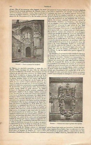 LAMINA ESPASA 8359: Iglesia de Thomar Portugal