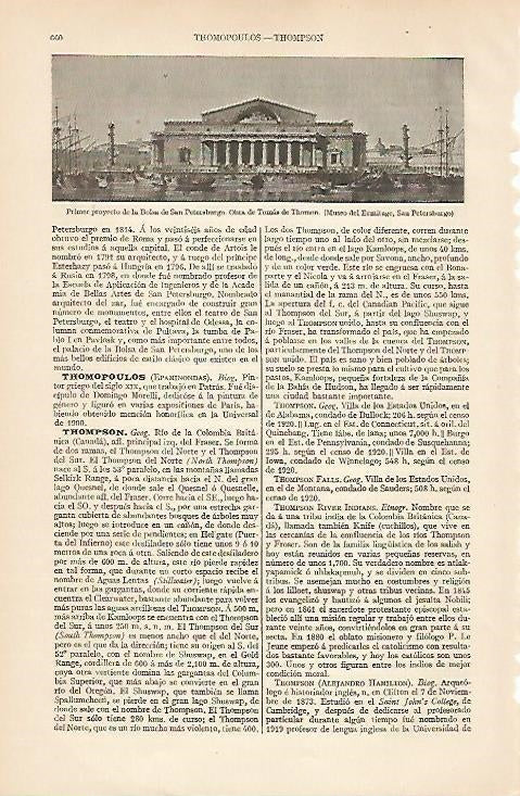 LAMINA ESPASA 8362: Proyecto de la Bolsa de San Petersburgo
