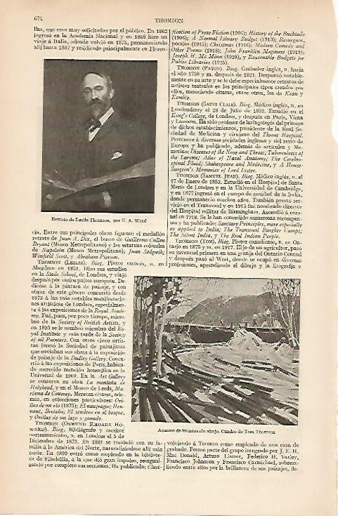 LAMINA ESPASA 8363: Retrato de Leslie Thomson por Ward