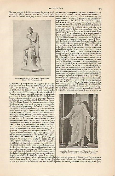 LAMINA ESPASA 8369: Esculturas de A. Thorwaldsen
