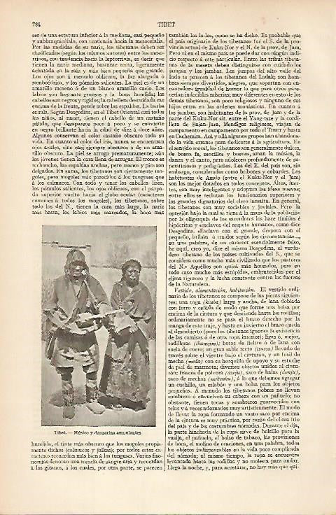 LAMINA ESPASA 8392: Musico y bailarina ambulantes del Tibet