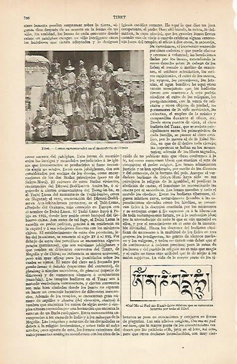 LAMINA ESPASA 8395: Lamas enmascarados en el Monasterio de Himis Tibet