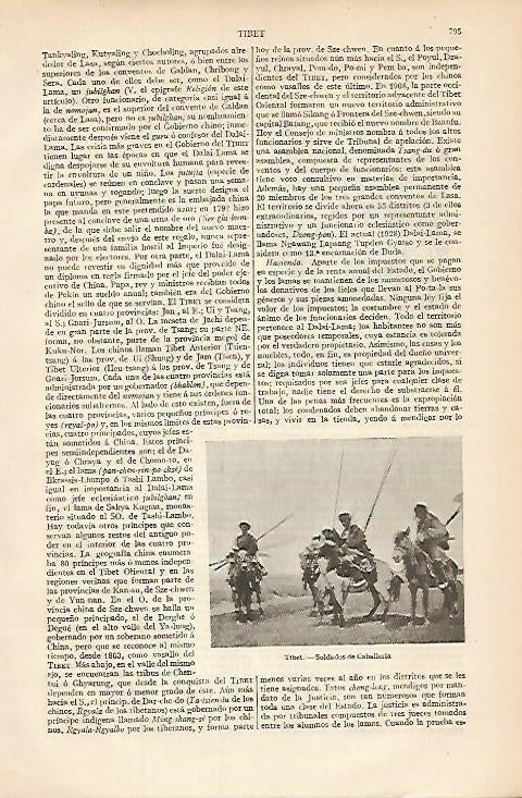 LAMINA ESPASA 8397: Soldados de Caballeria del Tibet