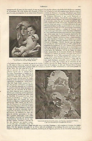 LAMINA ESPASA 8409: La Virgen con el Niño de Tiepolo