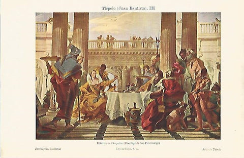 LAMINA ESPASA 8413: El festin de Cleopatra de Tiepolo