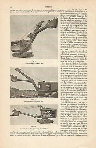 LAMINA ESPASA 8426: Excavadoras con palas