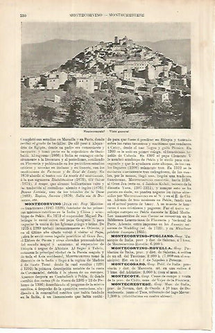 LAMINA ESPASA 8436: Vista general de Montecompatri Italia