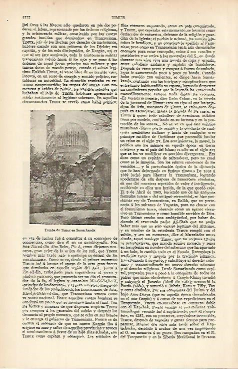 LAMINA ESPASA 8466: Tumba de Timur en Samarkanda