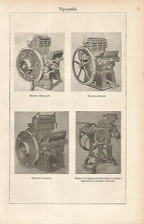 LAMINA ESPASA 8498: Modelo Minerva para tipografia