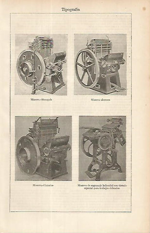LAMINA ESPASA 8498: Modelo Minerva para tipografia