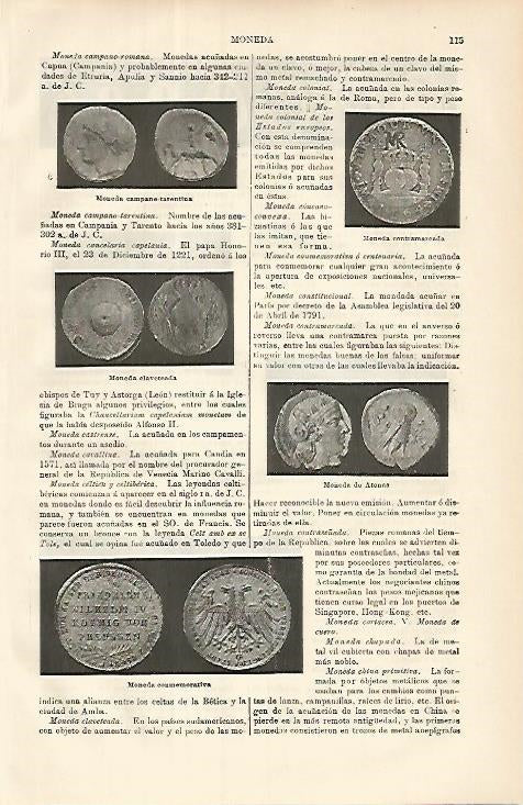 LAMINA ESPASA 8532: Ejemplos de monedas antiguas