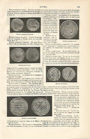 LAMINA ESPASA 8532: Ejemplos de monedas antiguas