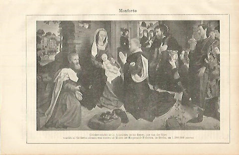 LAMINA ESPASA 8539: Retablo de la Adoracion de los Reyes por van der Goes