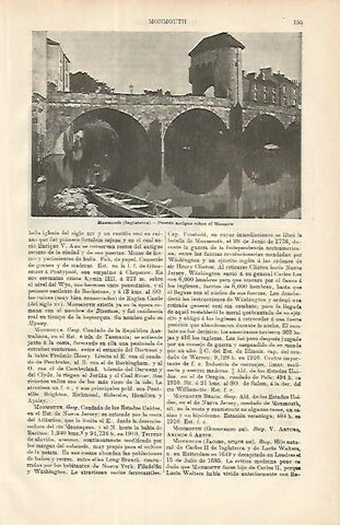 LAMINA ESPASA 8548: Puente en Monmouth Inglaterra