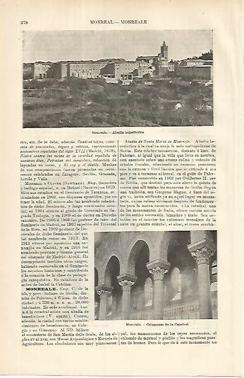 LAMINA ESPASA 8557: Abadia de Monreale Italia