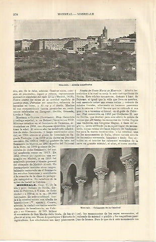 LAMINA ESPASA 8557: Abadia de Monreale Italia