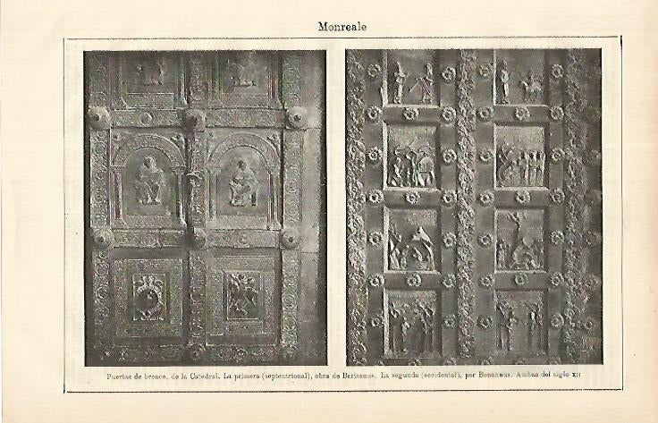 LAMINA ESPASA 8558: Puertas de la Catedral de Monreale Italia