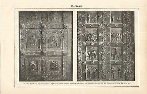 LAMINA ESPASA 8558: Puertas de la Catedral de Monreale Italia