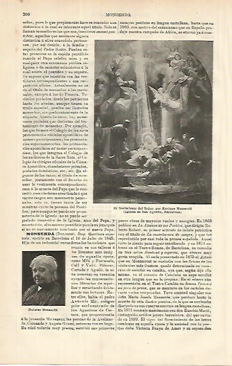 LAMINA ESPASA 8564: El Nacimiento del Señor por Monserda