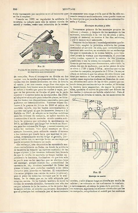 LAMINA ESPASA 8578: Montaje de marco para cañon