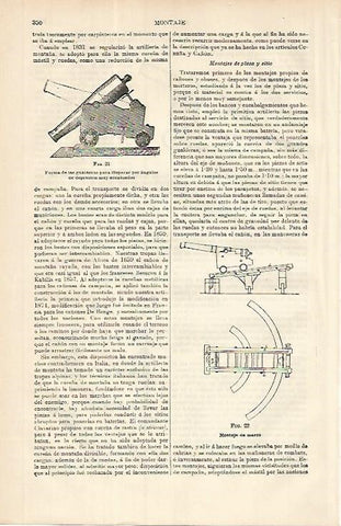 LAMINA ESPASA 8578: Montaje de marco para cañon