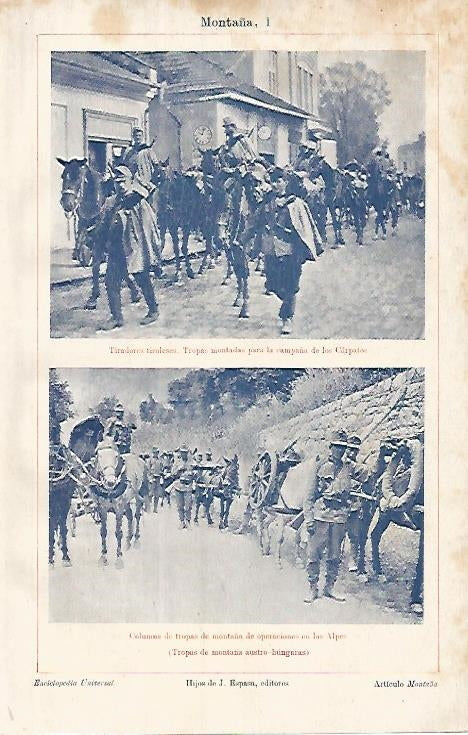 LAMINA ESPASA 8585: Tropas de montaña austro-hungaras