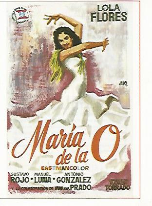 CROMO CINE 1232: MARIA DE LA O