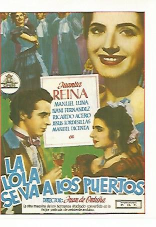CROMO CINE 1233: LA LOLA SE VA A LOS PUERTOS