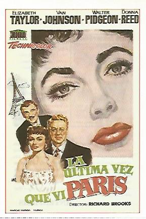 CROMO CINE 1274: LA ULTIMA VEZ QUE VI PARIS