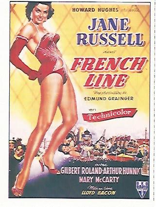 CROMO CINE 1296: FRENCH LINE (LA LINEA FRANCESA)