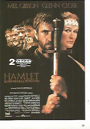 CROMO CINE 1330: HAMLET. EL HONOR DE LA VENGANZA