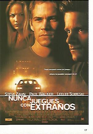 CROMO CINE 1331: NUNCA JUEGUES CON EXTRAÑOS