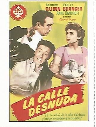 CROMO CINE 1733: LA CALLE DESNUDA