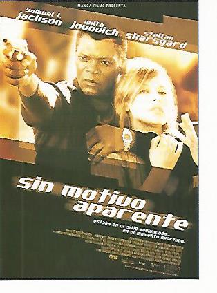 CROMO CINE 1844: SIN MOTIVO APARENTE