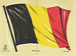CROMO COLECCION UNIVERSAL 1911: BANDERA BELGICA. Numero 39