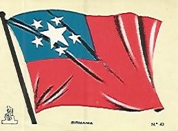 CROMO COLECCION UNIVERSAL 1912: BANDERA BIRMANIA. Numero 43