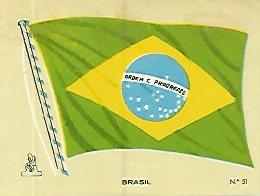 CROMO COLECCION UNIVERSAL 1915: BANDERA BRASIL. Numero 51