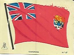 CROMO COLECCION UNIVERSAL 1922: BANDERA CANADA. Numero 67