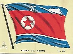 CROMO COLECCION UNIVERSAL 1927: BANDERA COREA DEL NORTE. Numero 79