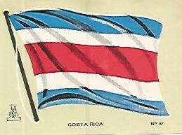 CROMO COLECCION UNIVERSAL 1929: BANDERA COSTA RICA. Numero 87