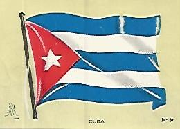 CROMO COLECCION UNIVERSAL 1930: BANDERA CUBA. Numero 91