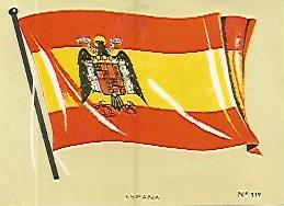 CROMO COLECCION UNIVERSAL 1941: BANDERA ESPAÑA. Numero 119