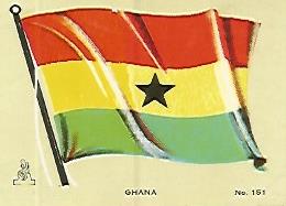 CROMO COLECCION UNIVERSAL 1953: BANDERA GHANA. Numero 151
