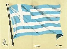 CROMO COLECCION UNIVERSAL 1955: BANDERA GRECIA. Numero 155