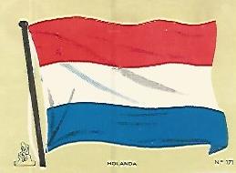 CROMO COLECCION UNIVERSAL 1963: BANDERA HOLANDA. Numero 171