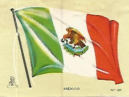 CROMO COLECCION UNIVERSAL 1994: BANDERA MEXICO. Numero 259