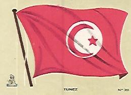 CROMO COLECCION UNIVERSAL 2030: BANDERA TUNEZ. Numero 355